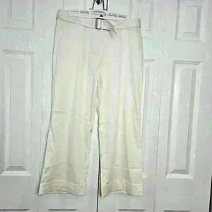 The Limited White Dress Pant Business Casual Size 8 with Belt y2k